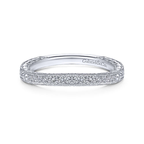 14K White Gold Matching Wedding Band