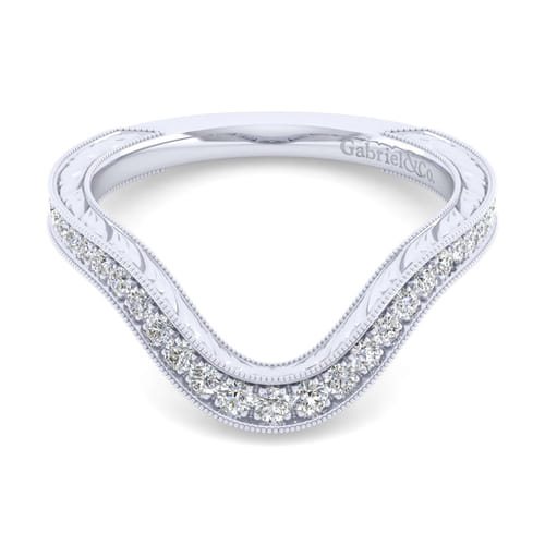 14K White Gold Matching Wedding Band