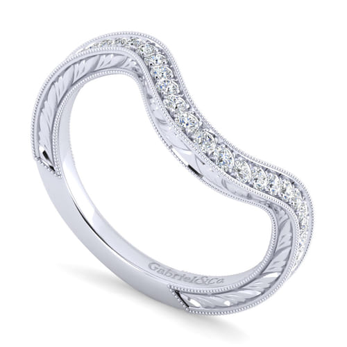 14K White Gold Matching Wedding Band