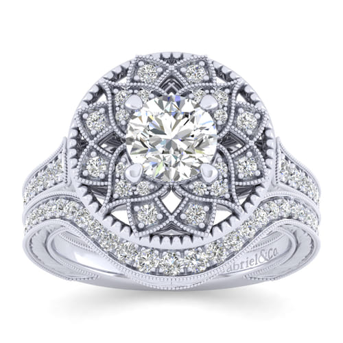 14K White Gold Matching Wedding Band