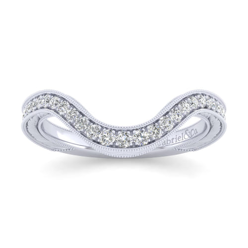 14K White Gold Matching Wedding Band