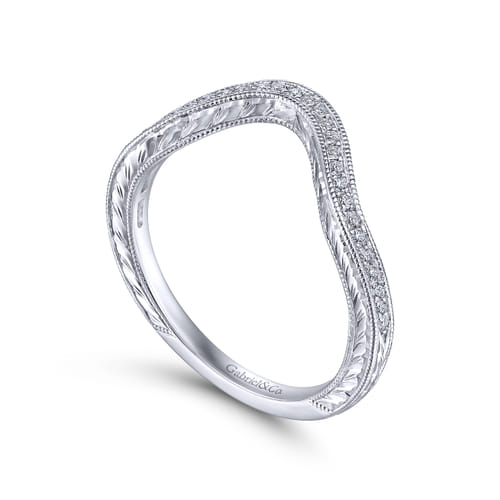 14K White Gold Matching Wedding Band