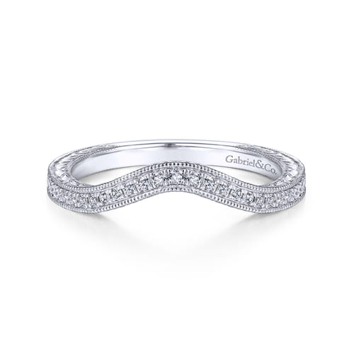14K White Gold Matching Wedding Band