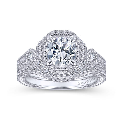 14K White Gold Matching Wedding Band