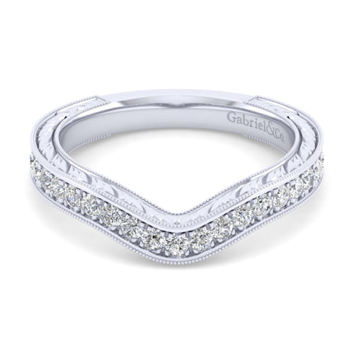 14K White Gold Matching Wedding Band