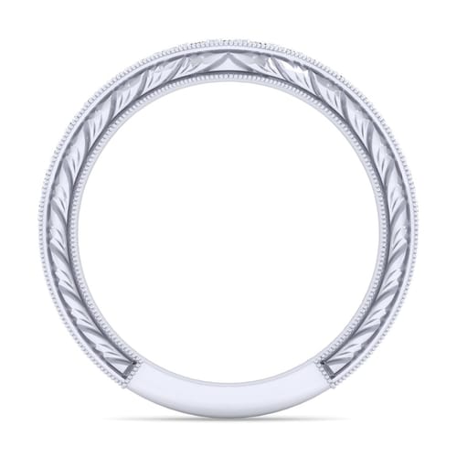 14K White Gold Matching Wedding Band