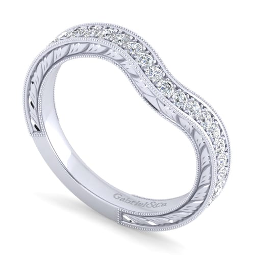 14K White Gold Matching Wedding Band