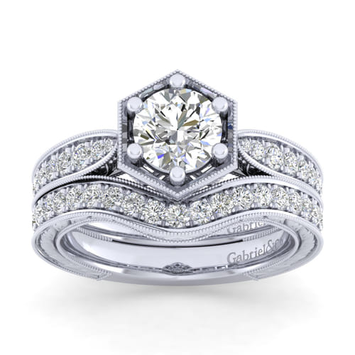 14K White Gold Matching Wedding Band