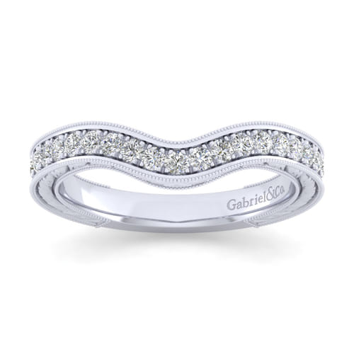14K White Gold Matching Wedding Band
