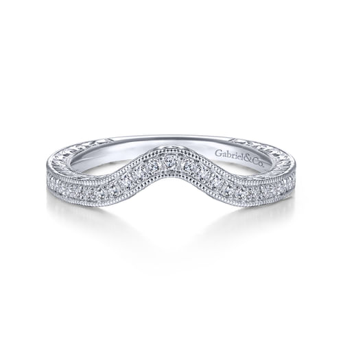 14K White Gold Matching Wedding Band