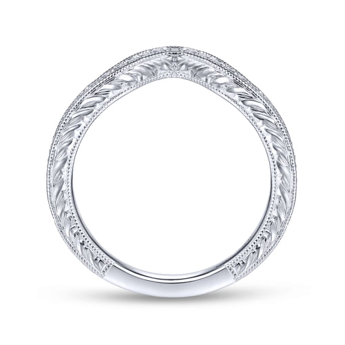 14K White Gold Matching Wedding Band
