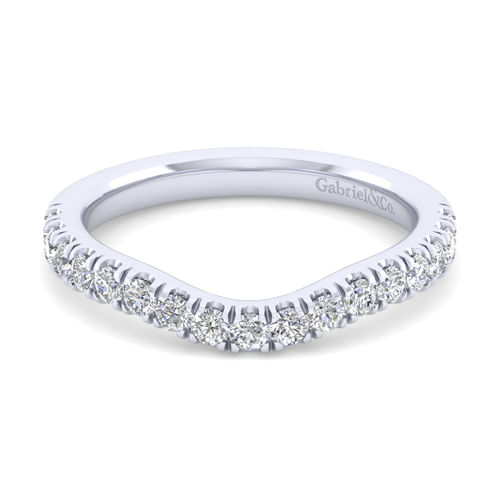14K White Gold Matching Wedding Band