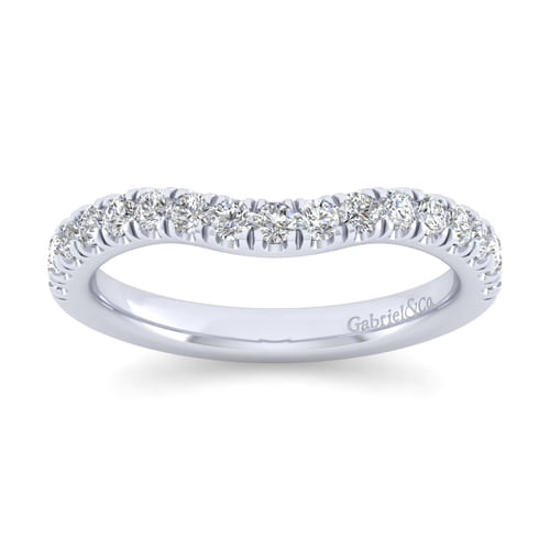 14K White Gold Matching Wedding Band