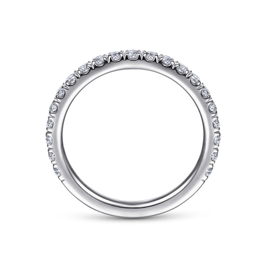 14K White Gold Matching Wedding Band angle 2