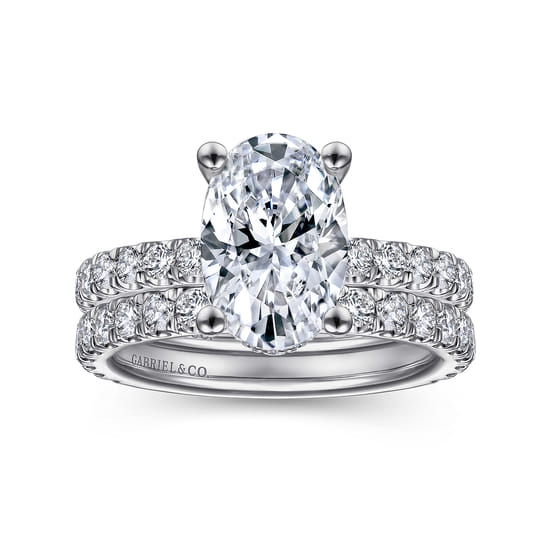 14K White Gold Matching Wedding Band angle 4