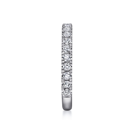 14K White Gold Matching Wedding Band angle 5