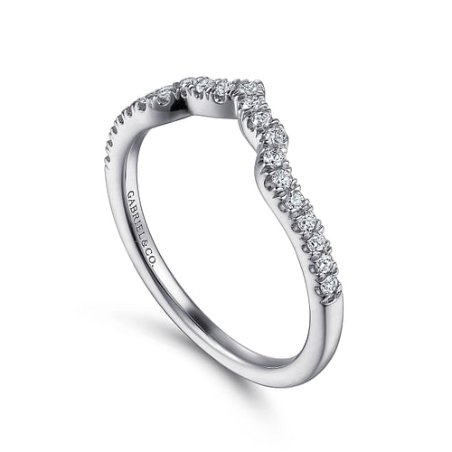 14K White Gold Matching Wedding Band