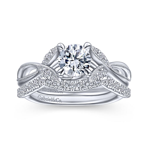 14K White Gold Matching Wedding Band