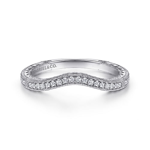 14K White Gold Matching Wedding Band