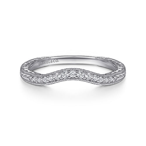 14K White Gold Matching Wedding Band