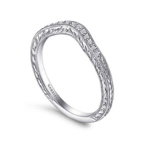 14K White Gold Matching Wedding Band