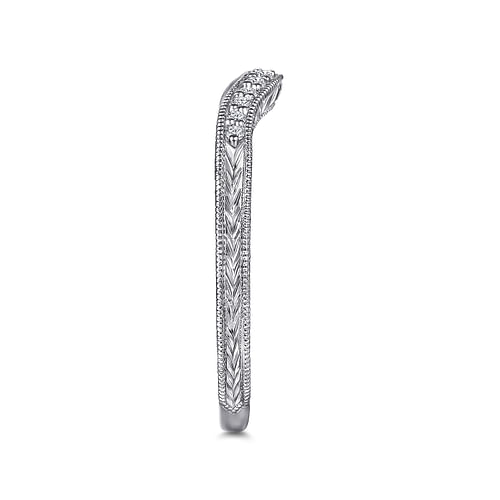 14K White Gold Matching Wedding Band