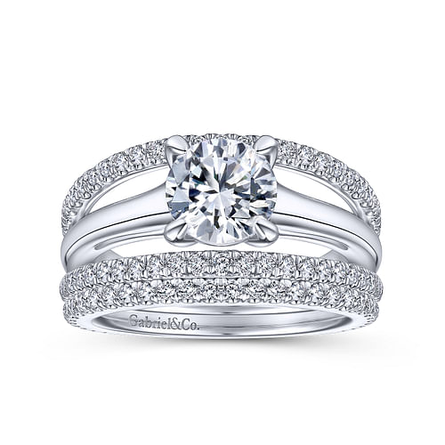 14K White Gold Matching Wedding Band