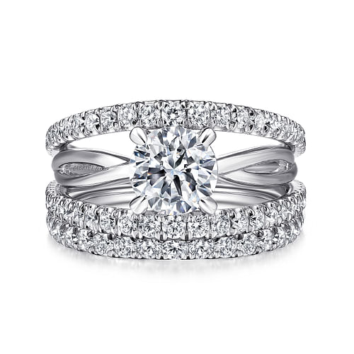 14K White Gold Matching Wedding Band