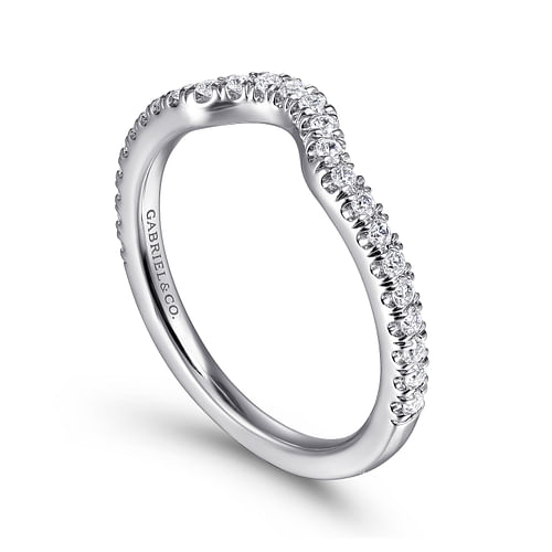 14K White Gold Matching Wedding Band