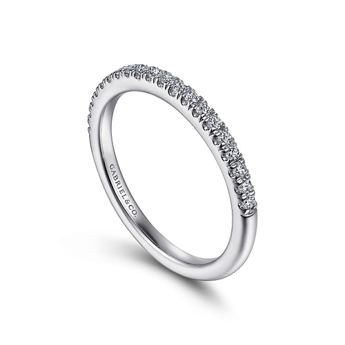 14K White Gold Matching Wedding Band