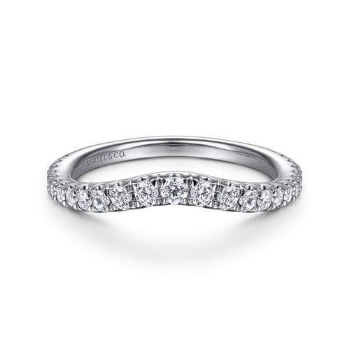 14K White Gold Matching Wedding Band