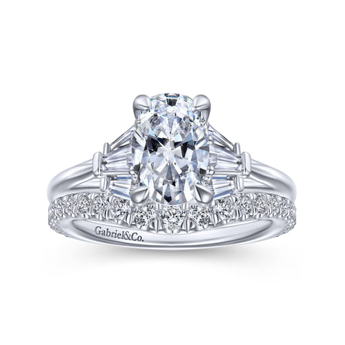 14K White Gold Matching Wedding Band