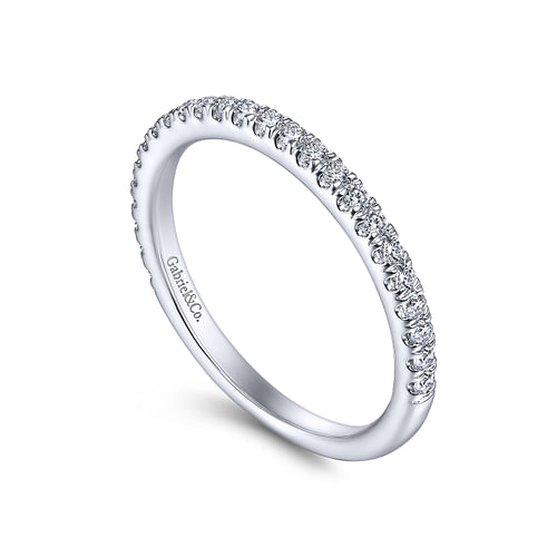 14K White Gold Matching Wedding Band