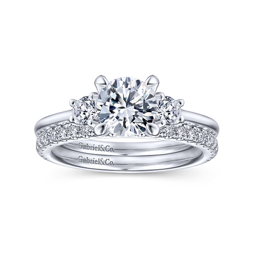 14K White Gold Matching Wedding Band