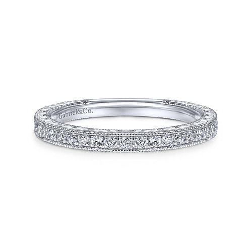 14K White Gold Matching Wedding Band