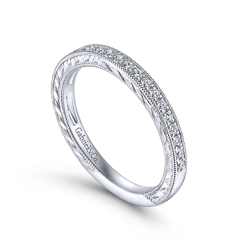 14K White Gold Matching Wedding Band