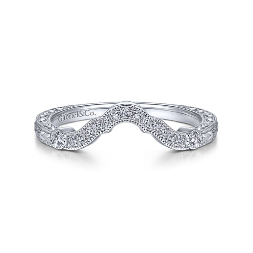 14K White Gold Matching Wedding Band