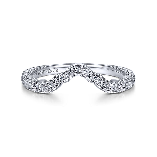 Gabriel - 14K White Gold Matching Wedding Band