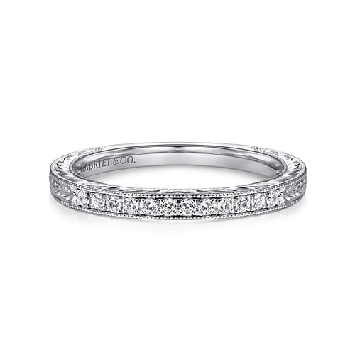 14K White Gold Matching Wedding Band