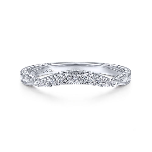 14K White Gold Matching Wedding Band