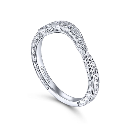 14K White Gold Matching Wedding Band