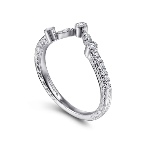 14K White Gold Matching Wedding Band