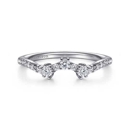 14K White Gold Matching Wedding Band