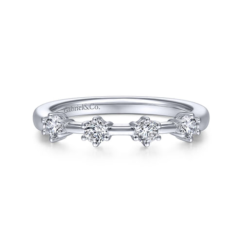 14K White Gold Matching Wedding Band