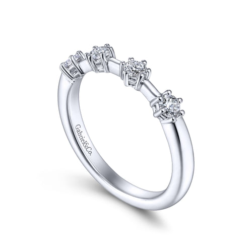 14K White Gold Matching Wedding Band