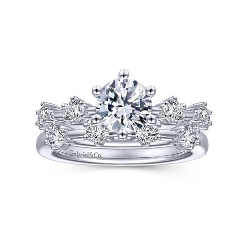 14K White Gold Matching Wedding Band