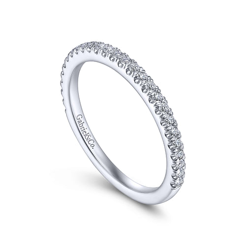 14K White Gold Matching Wedding Band