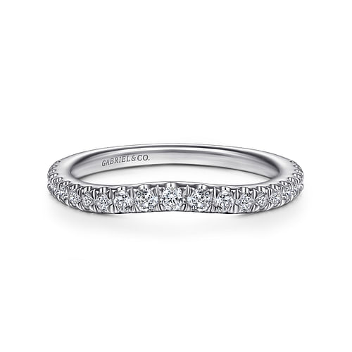 14K White Gold Matching Wedding Band