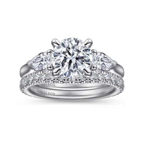 14K White Gold Matching Wedding Band