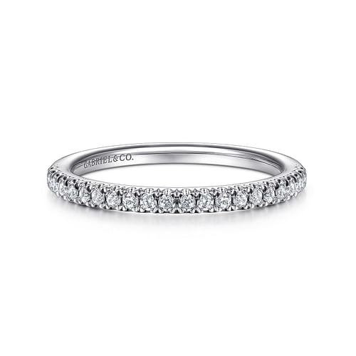 14K White Gold Matching Wedding Band